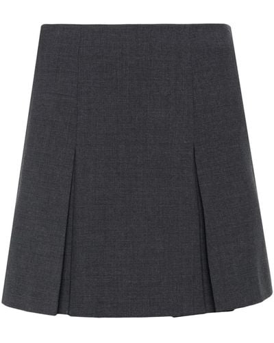 Claudie Pierlot Pleat Detailing Skirt - Black