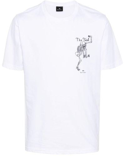 PS by Paul Smith The Fool Organic-cotton T-shirt - White