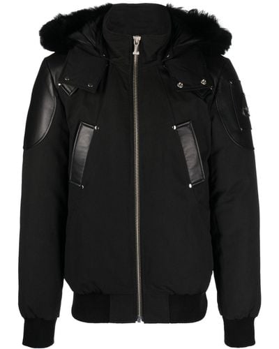 Moose Knuckles Chaqueta bomber Park Vista con capucha - Negro