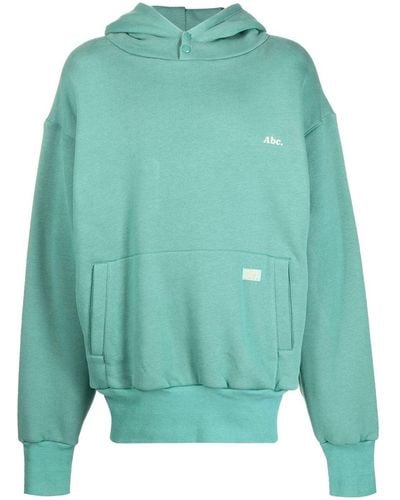 Advisory Board Crystals Button Collar Hoodie - Green