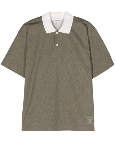 Norse Projects Espen Mélange-effect Polo Shirt - Green