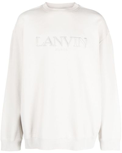 Lanvin Sweat en coton à logo brodé - Blanc