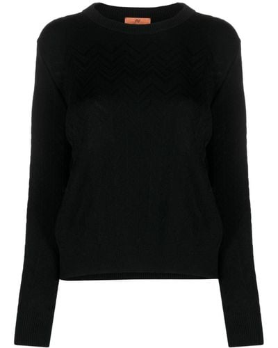 Missoni Zigzag Wool-blend Sweater - Black