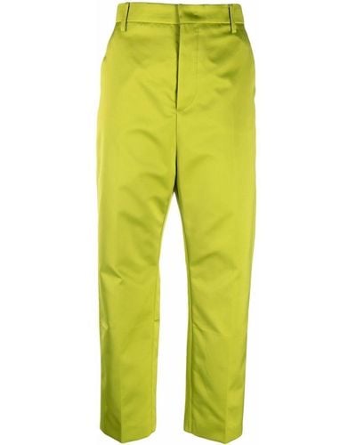 N°21 Pantaloni sartoriali dritti crop - Verde
