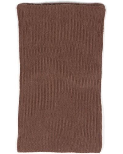 Liska Ribbed-knit Cashmere Scarf - Brown