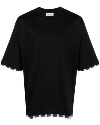 Lanvin Layered Cotton T-shirt - Black