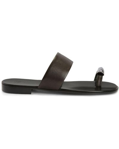 Giuseppe Zanotti Norbert Leather Sandals - Black