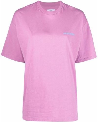 Opening Ceremony T-shirt Word Torch con logo - Rosa