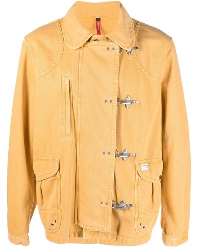 Fay Clip-fastening Denim Jacket - Yellow
