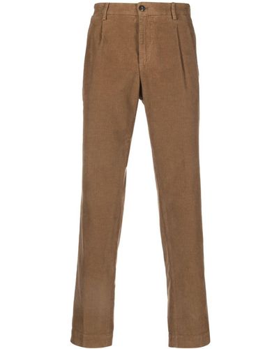 Briglia 1949 Pantalones rectos de talle medio - Marrón