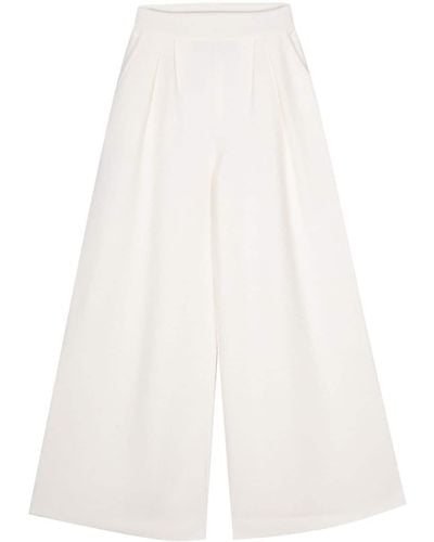 Max Mara Logo-appliqué Knitted Trousers - White