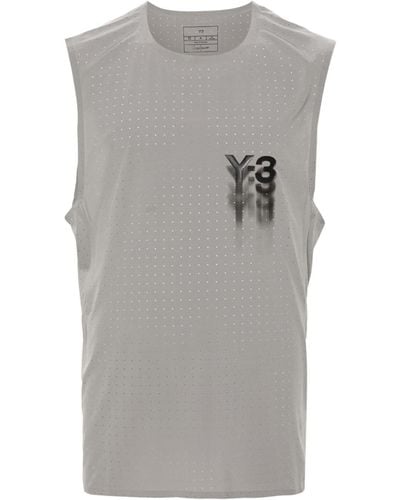 Y-3 Run Perforated Tank Top - Gray
