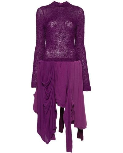 Acne Studios Layered Asymmetric Dress - Purple