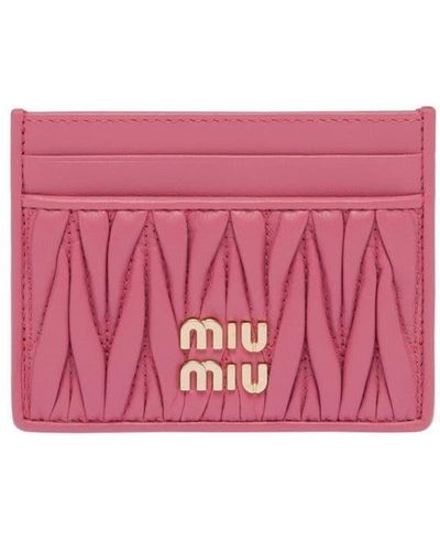 Miu Miu マテラッセ カードケース - ピンク