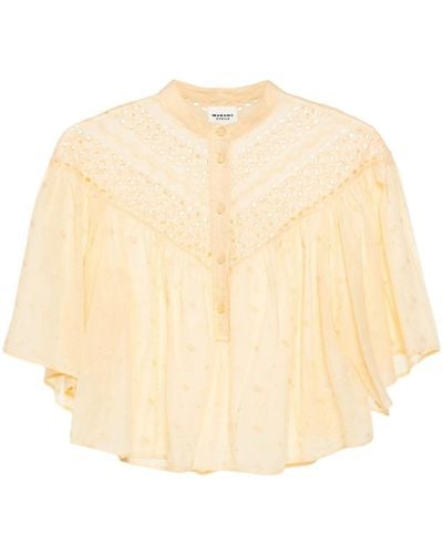 Isabel Marant Safi Broderie-anglaise Shirt - Natural