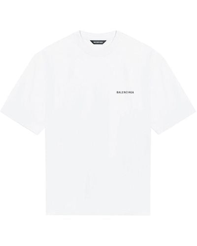 Balenciaga T-shirt fit medium logo - Blanc