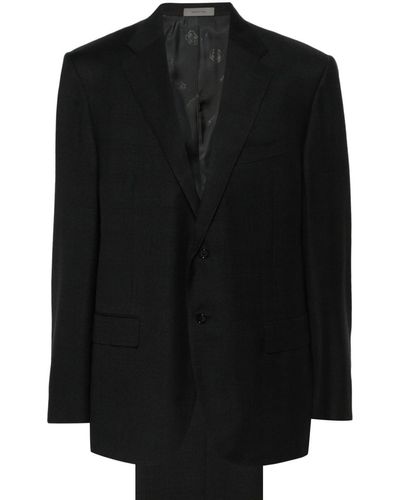 Corneliani Single-breasted Virgin Wool Suit - Black