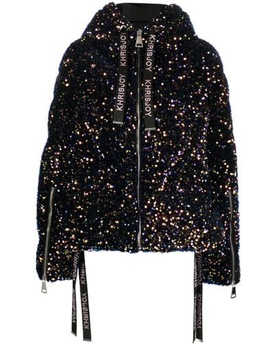 Khrisjoy Sequin-embellished Down Jacket - Black