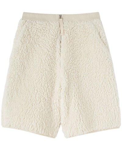 Jil Sander Textured Cotton Shorts - Natural