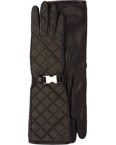 Prada Gevoerde Handschoenen - Zwart