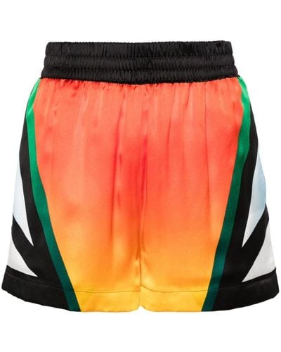 Casablancabrand Casa Moto Silk Shorts - Orange