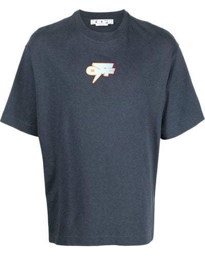 Off-White c/o Virgil Abloh T-shirt à imprimé graphique - Bleu