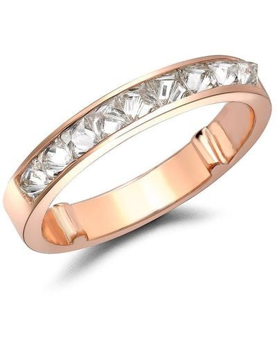 Pragnell 18kt Rose Gold Rockchic Half-eternity Diamond Ring - Pink