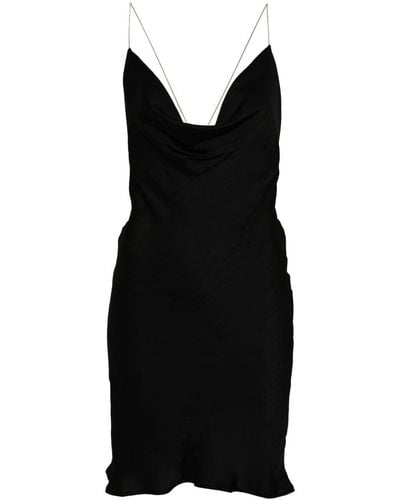 Y. Project Invisible Strap Mini Slip Dress - Black