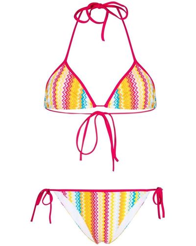 Missoni Set bikini con motivo zigzag - Bianco