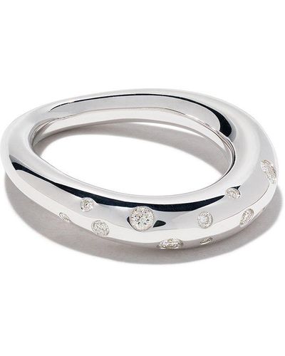 Georg Jensen Anello Offspring con diamanti - Metallizzato