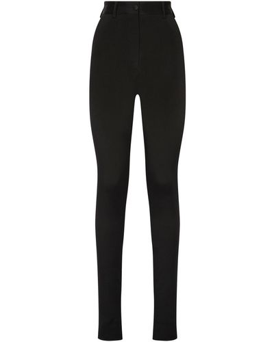 Dolce & Gabbana Skinny High-waisted Pants - Black