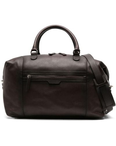 Officine Creative Panelled Leather Holdall Bag - Black