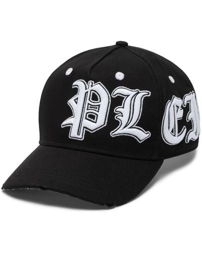 Philipp Plein Logo-embroidered Cotton Cap - Black