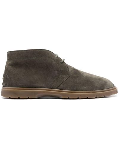 Tod's Desert Suede Lace-up Boots - Brown