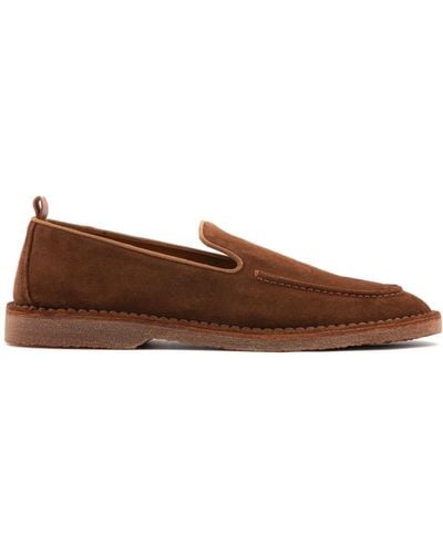 Buttero Argentario Slip-on Suede Loafers - Brown