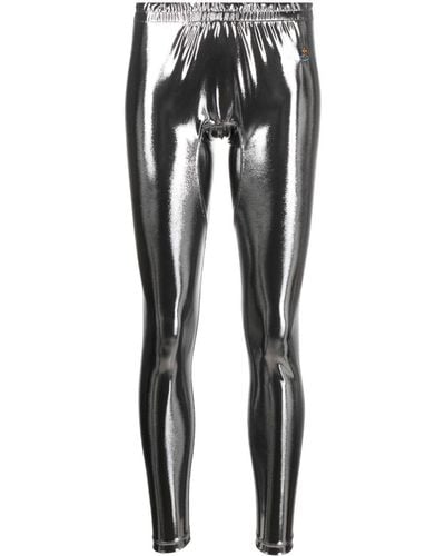Vivienne Westwood Leggings im Metallic-Look - Schwarz