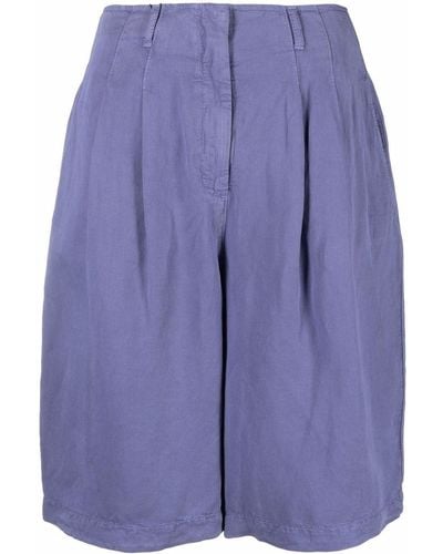 Emporio Armani Knee-length Wide-leg Shorts - Blue