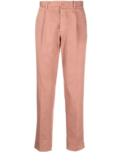 Dell'Oglio Off-centre Front Fastening Tapered Trousers - Pink