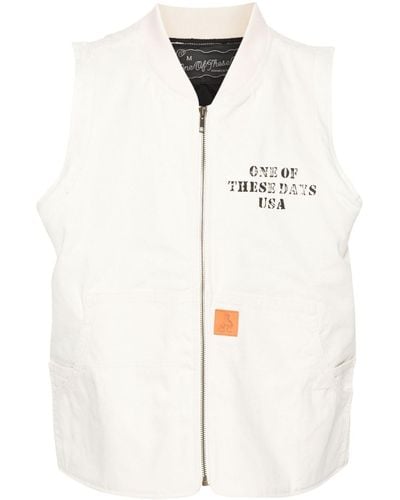 One Of These Days Altamont canvas gilet - Weiß