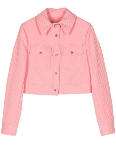 Ports 1961 Single-breasted Checked Jacket - Pink