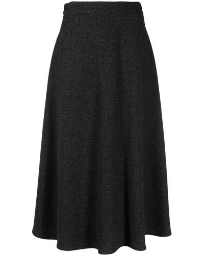 Ralph Lauren Collection Erica Midi Skirt - Black