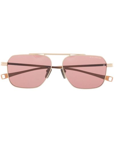 Dita Eyewear Square Pilot-frame Sunglasses - Pink