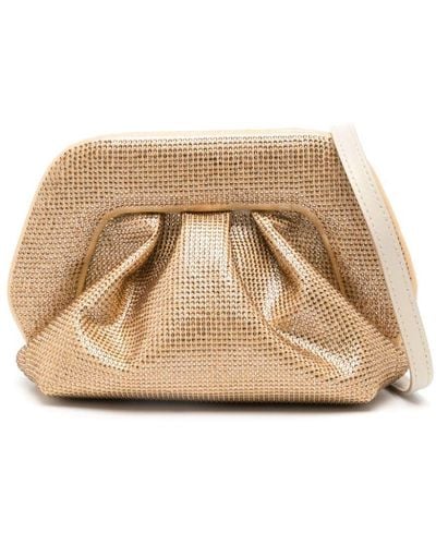THEMOIRÈ Gea Crystal-embellished Clutch - Natural