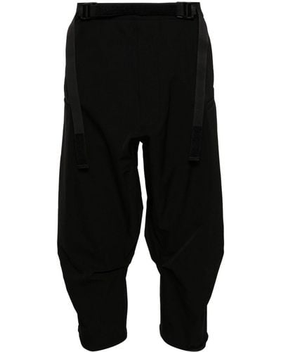 ACRONYM Low-rise Cropped Trousers - Black