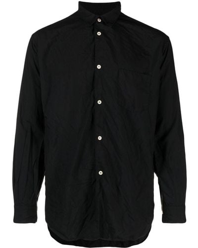 Comme des Garçons Zip-embellished Long-sleeve Shirt - Black