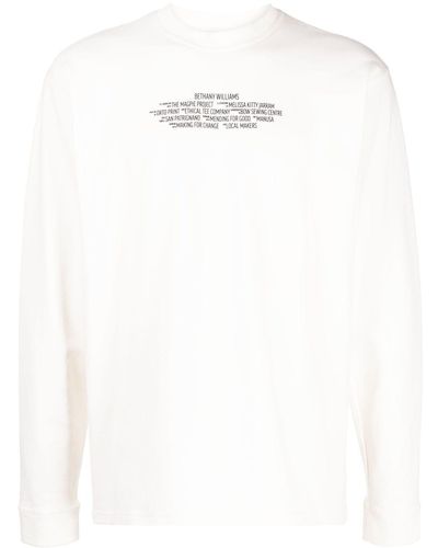 BETHANY WILLIAMS Logo-print Long-sleeved T-shirt - White