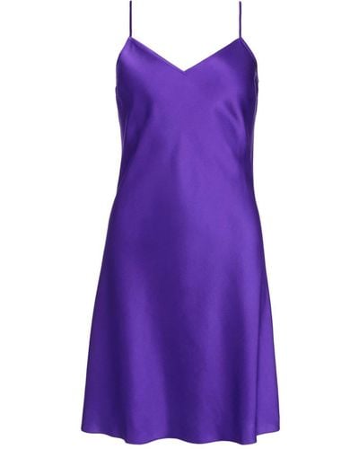 Eres Silk Slip Dress - Purple
