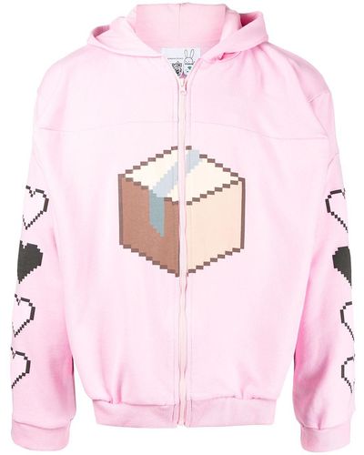 Natasha Zinko Hoodie Met Rits - Roze