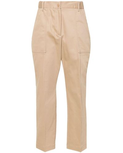 Moncler High-waist Tapered Trousers - ナチュラル