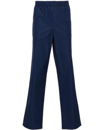 Aspesi Poplin cotton straight-leg trousers - Azul